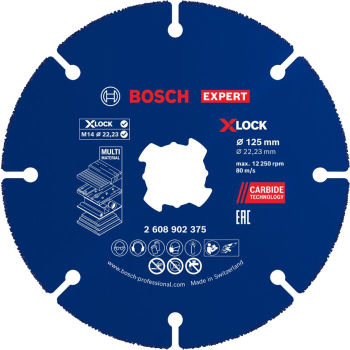 Disque à tronçonner carbure – BOSCH – EXPERT Multi Material – Ø125 – X-LOCK-1