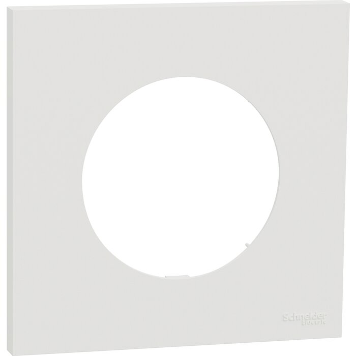 Plaque de finition 1 poste – SCHNEIDER ELECTRIC – ODACE – Blanc craie