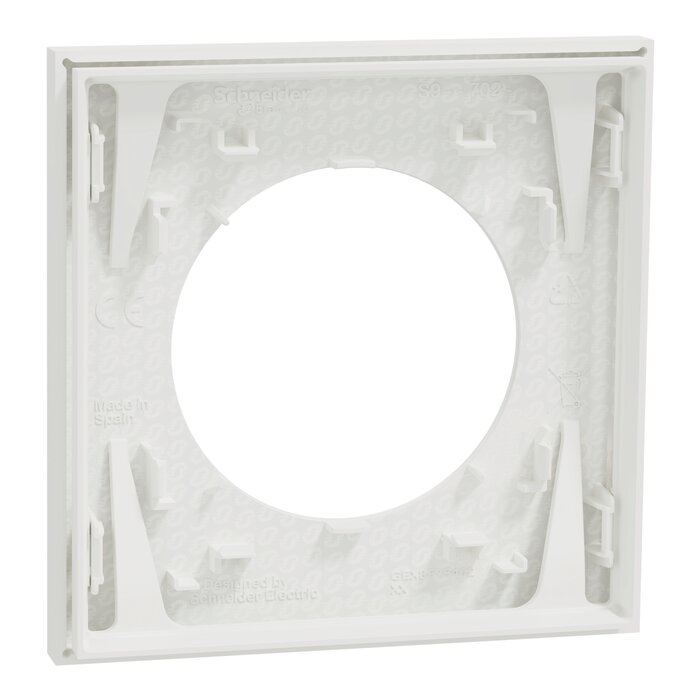 Plaque de finition 1 poste – SCHNEIDER ELECTRIC – ODACE – Blanc craie-2