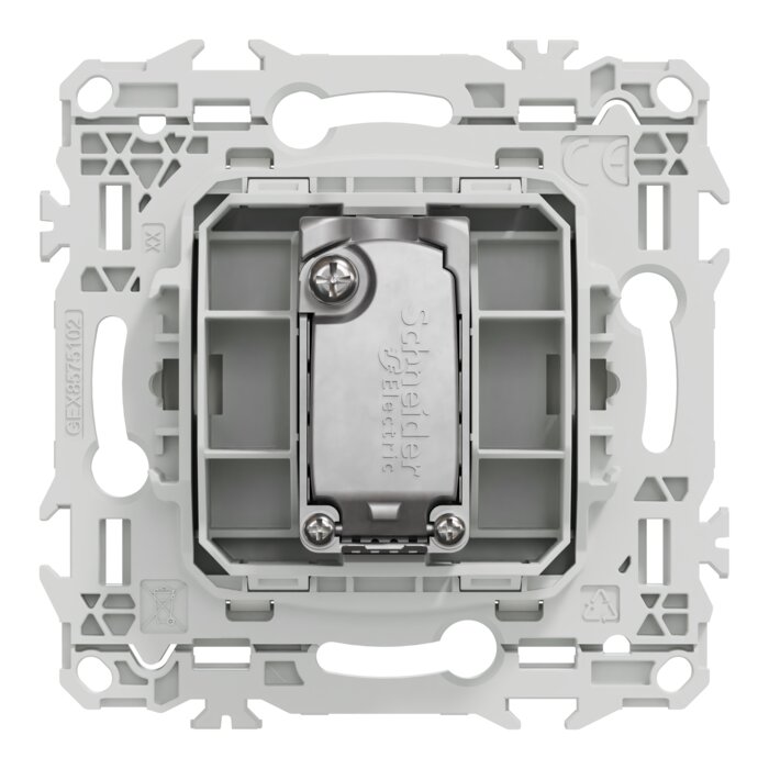 Prise TV simple mâle coaxiale – SCHNEIDER ELECTRIC - ODACE – Blanc craie-2