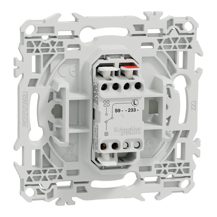 Interrupteur VMC 2 vitesses 10AX – SCHNEIDER ELECTRIC – ODACE – Blanc craie-2