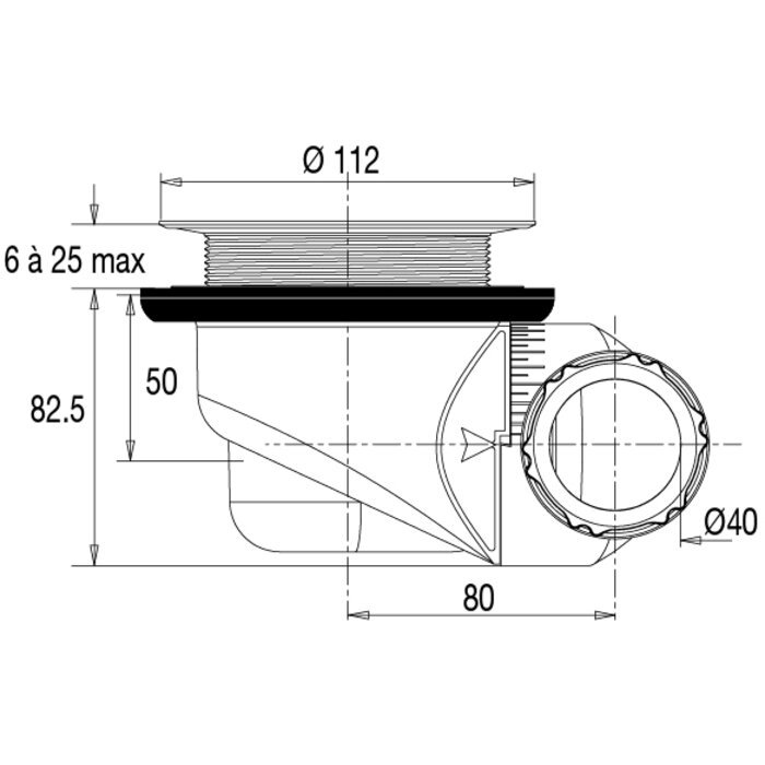 Bonde de douche - VALENTIN - Ø90 orientable-1