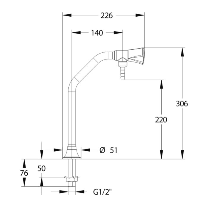 Chandelier à un robinet - PRESTO - M 1/2"-1