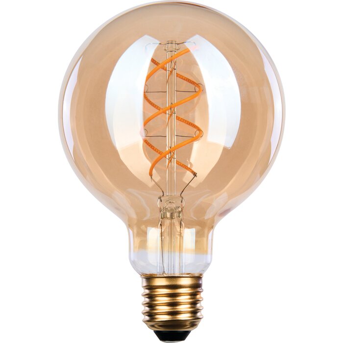 Ampoule LED globe à filament déco - XXCELL - Ambré - E27 - 5W-1