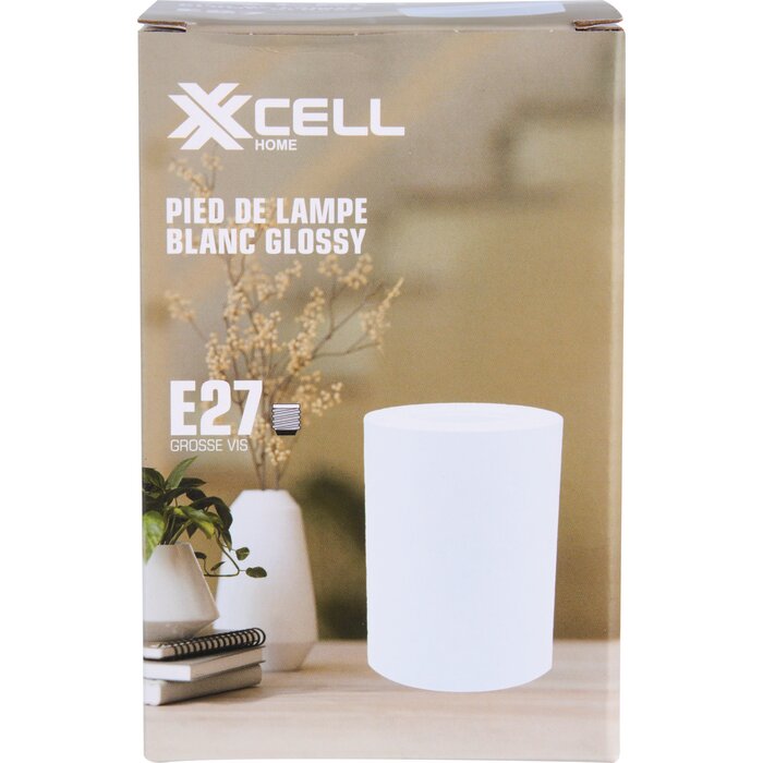 Pied de lampe – XXCELL - Blanc – Culot E27 – Câble 1,5 m-4