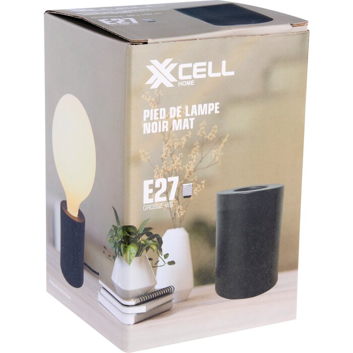 Pied de lampe – XXCELL - Noir – Culot E27 – Câble 1,5 m-3
