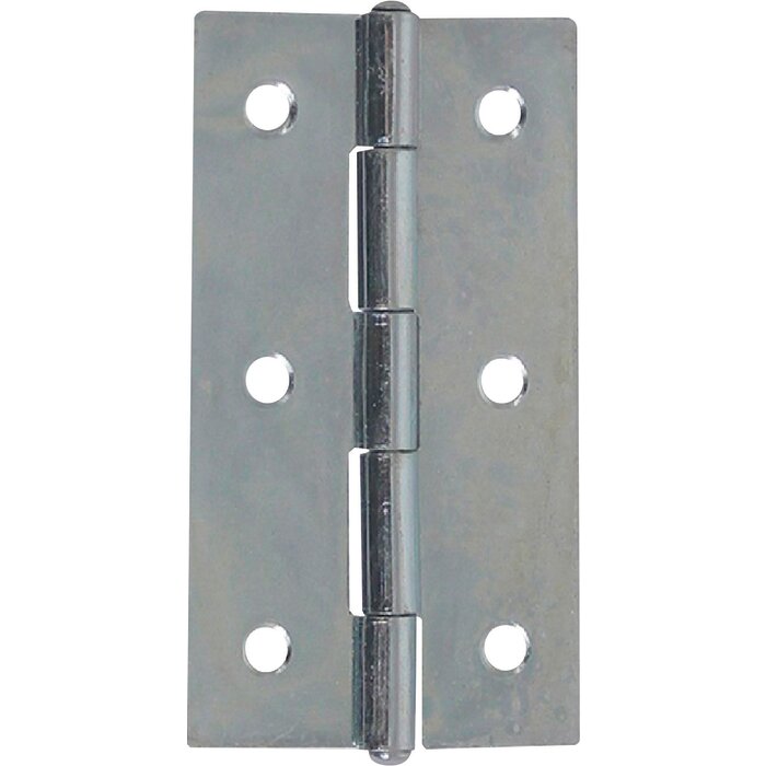 Charnière de meuble rectangulaire – TORBEL – acier zingué blanc – 80 × 45 mm-1