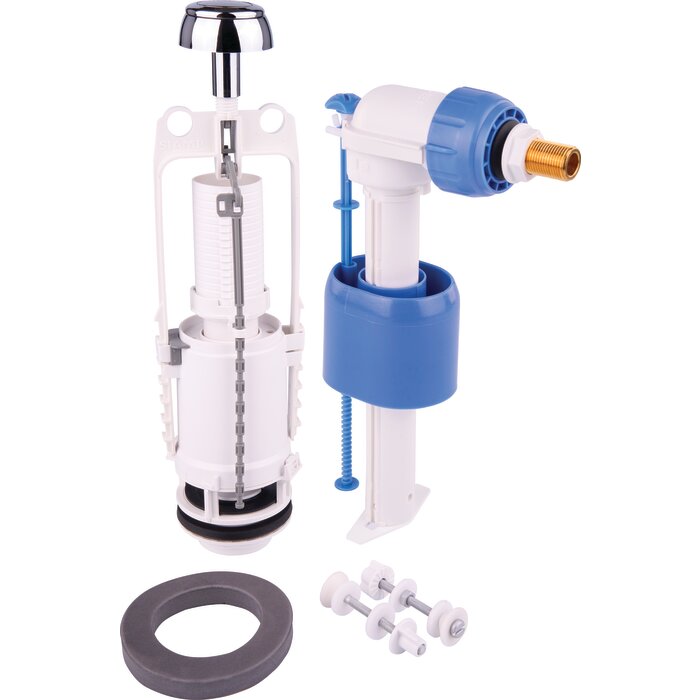 Ensemble mécanisme de chasse - SIDER - WC 467 - Poussoir interrompable - Simple débit-2