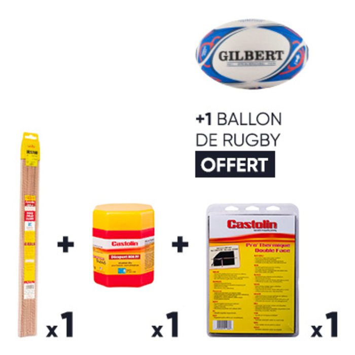Lot de soudure gaz : brasure, décapant et écran thermique + 1 ballon de rugby Mondial 2023 OFFERT-1