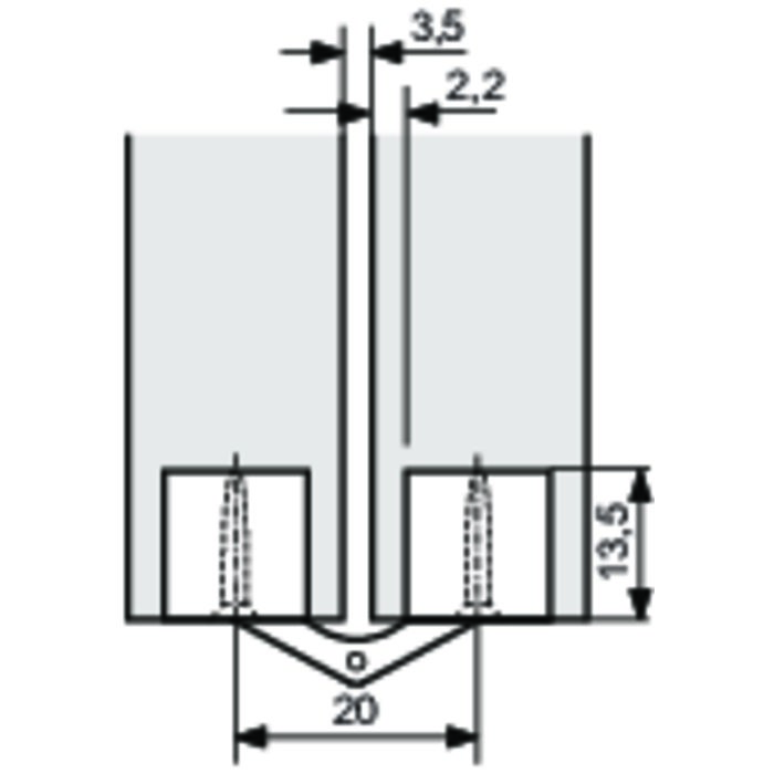 Charnière ZYSA à noeud cylindrique - HAFELE - Pour pose invisible -2