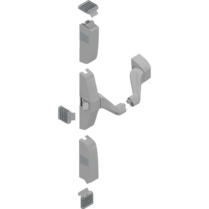 Serrure anti-panique - LA CROISEE DS - Barre 2/3 points - Gris