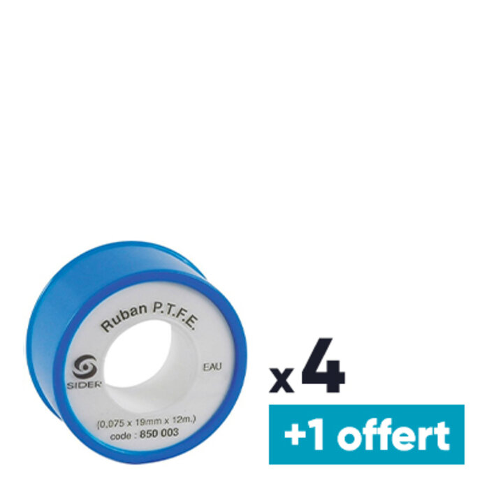 Lot de 4+1 Ruban PTFE 19mm-1