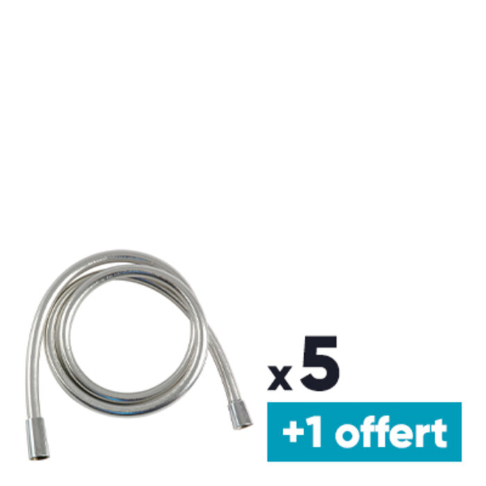 Lot de 5 flexibles de douche lisse Cromflex - Odyssea - 1,5 m-1