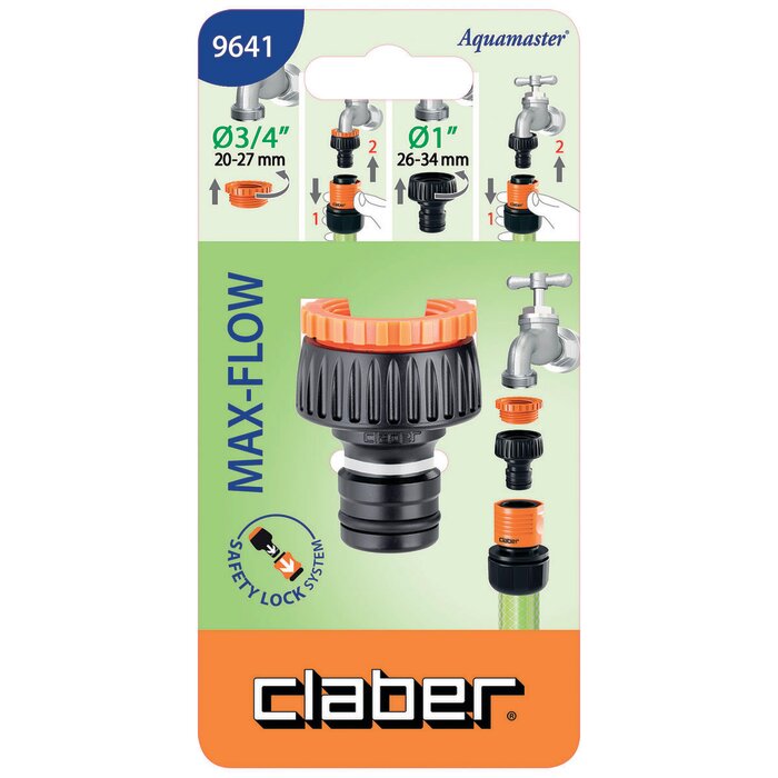 Nez de robinet double filetage – CLABER – Grand débit – 26/34 mm – 20/27 mm-2