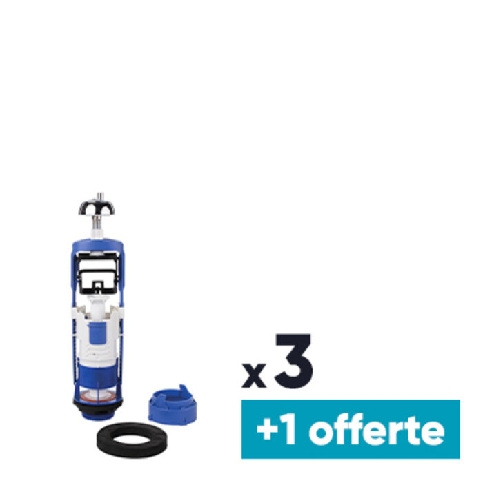 Lot de 3 soupapes rénovation de mécanisme WC + 1 OFFERT - Clip'Easy-1
