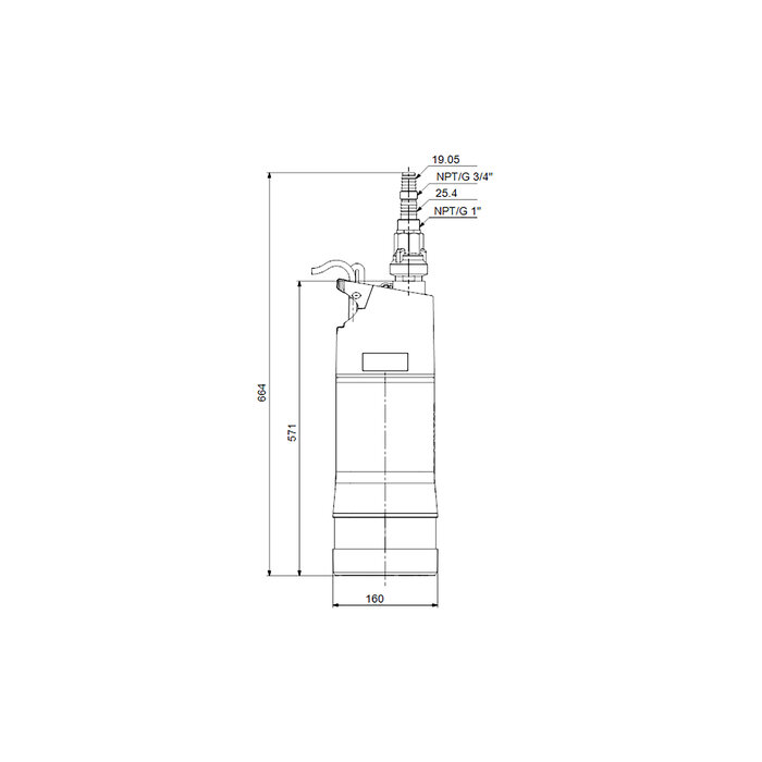 Pompe immergée - SBA 3-45 M - Grundfos - PN 6-1