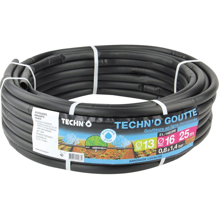Tuyau goutte-à-goutte – Ø13 x 16 mm – 25 m – Goutteurs incorporés-1