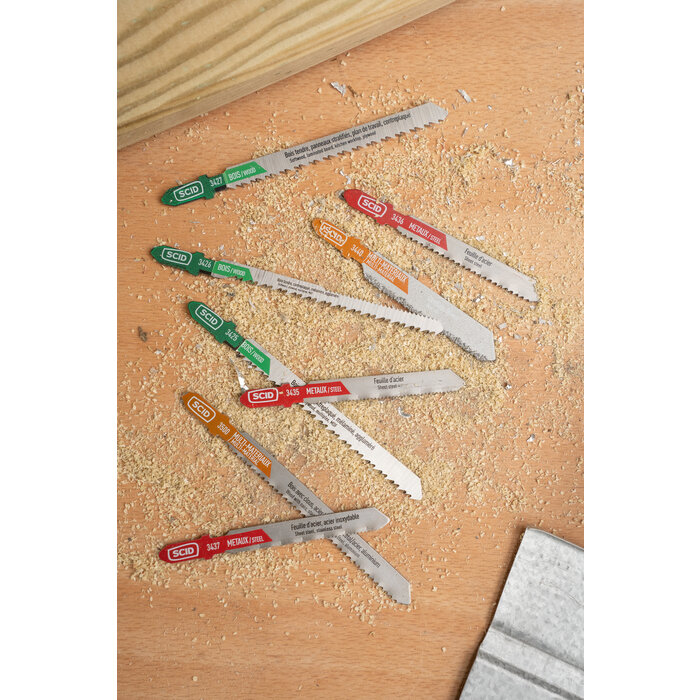 Assortiment 10 lames de scie sauteuse - SCID - Attache en T-4