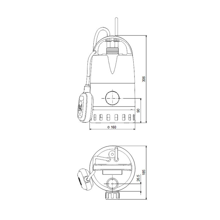 Pompe submersible portative unilift - CC 5 A1 - Grundfos-1