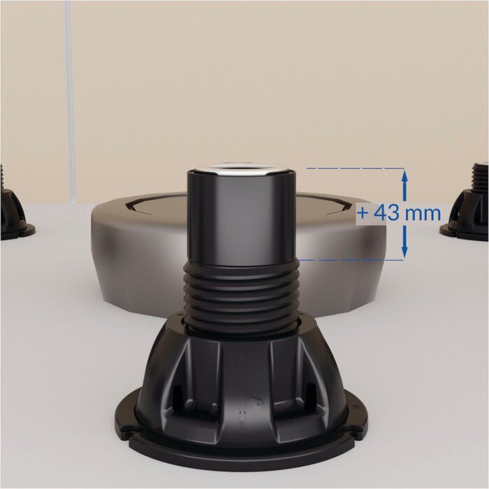 Lot de 4 réhausses - BEMIS - Compatibles avec les Pieds Extra-Plats Bemis-2