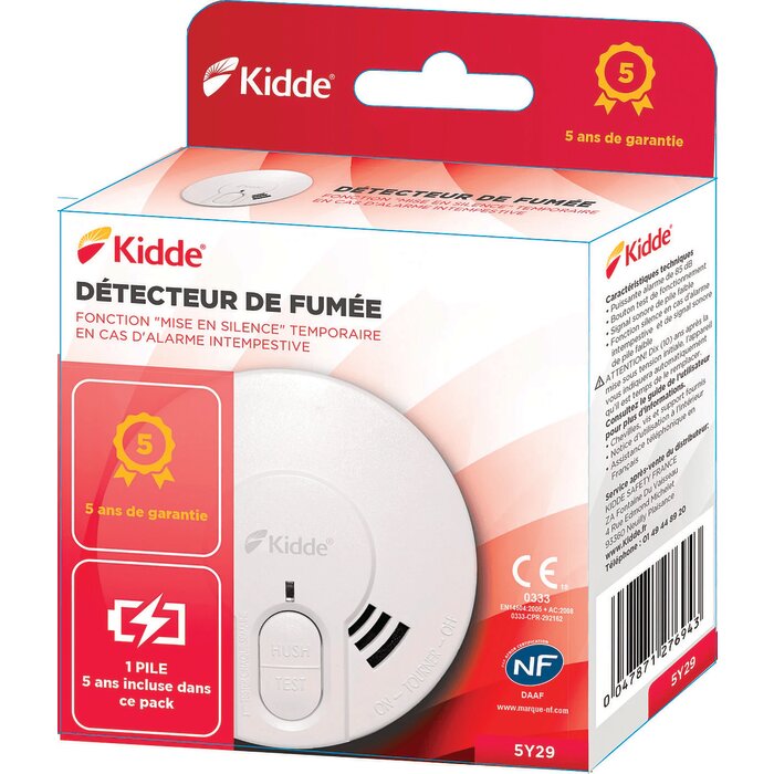 Détecteur de fumée - KIDDE -  5Y29 - Ø 10,2 cm-2