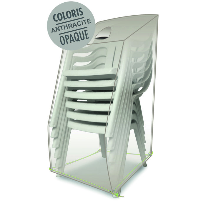 Housse Cover'air Jardiline pour chaises empilables - 66 x 66 x H.110/80 cm-1