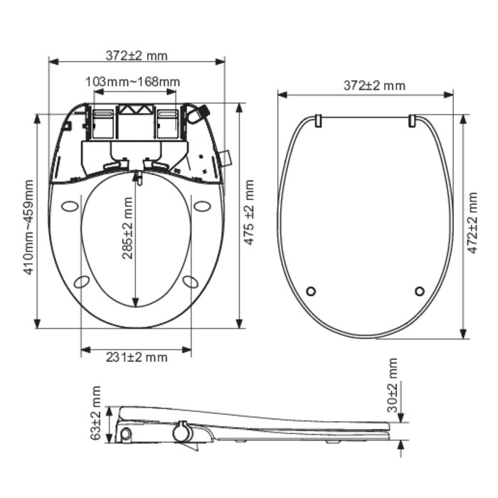 Abattant de toilette Japonais O'Mura Odysséa - Déclipsable-1