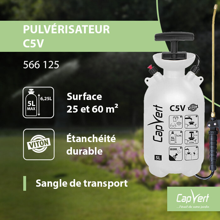 Pulvérisateur - C5 V - Capvert - A pression préalable - 5 l - Joint Viton-11