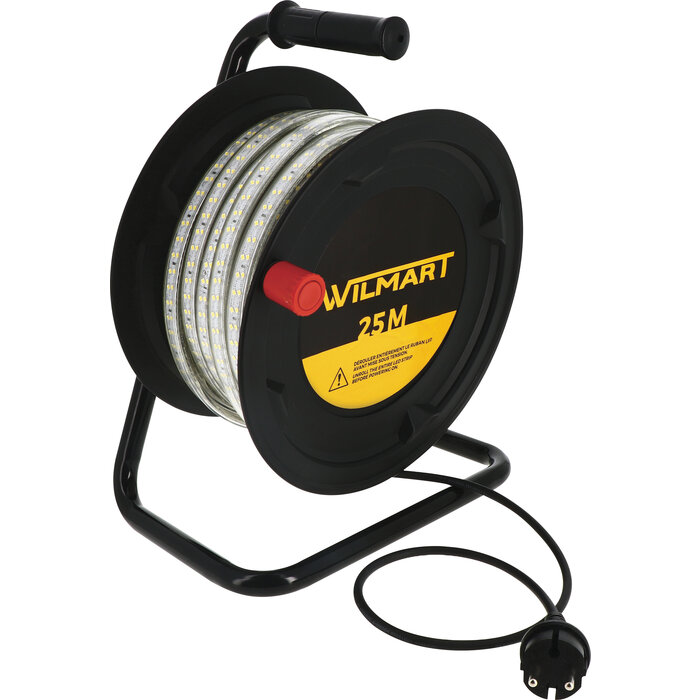 Ruban LED chantier sur enrouleur – WILMART – 25 m – 1021 lm/m – 6000 K – IP65 – À visser-1