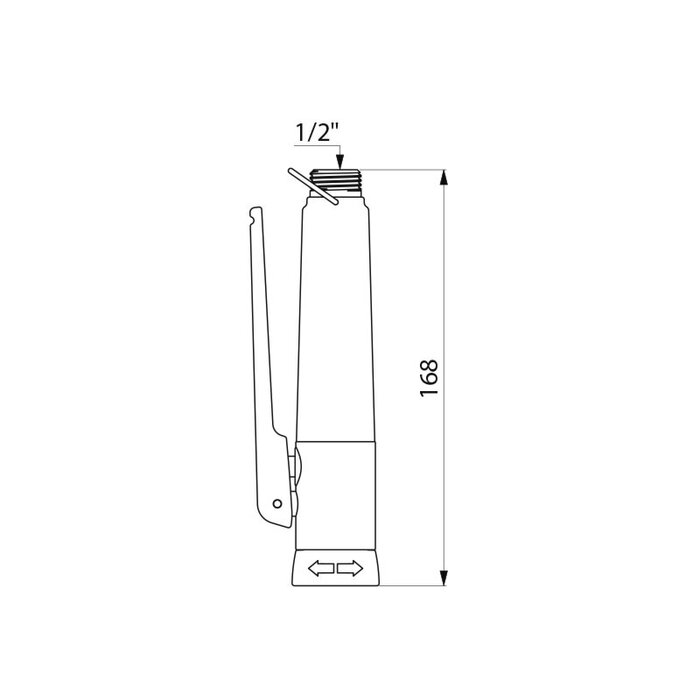 Douchette de prélavage - DELABIE - H.168 mm - Débit 8 à 9 l/min-1