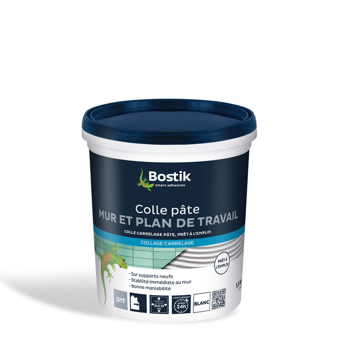 Colle carrelage pâte – BOSTIK – D1T – Mur intérieur- 1,5 kg-1