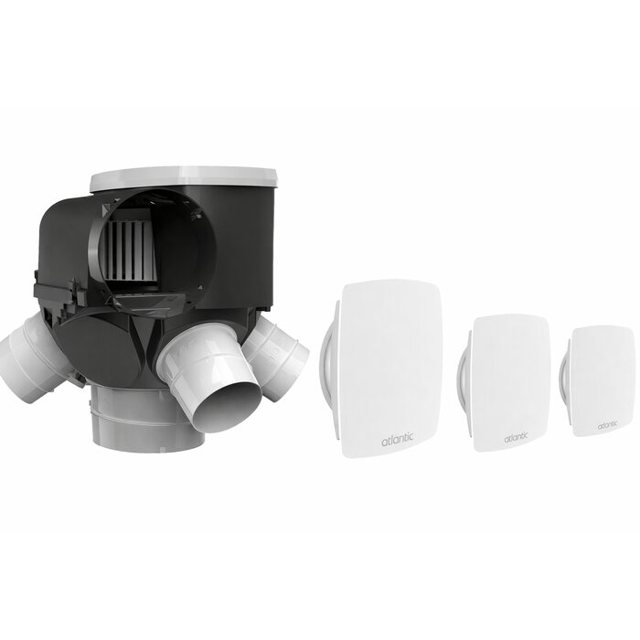 Kit VMC simple flux autoréglable – ATLANTIC – Autocosy – Avec 3 bouches Line – Du T1 au T7-1