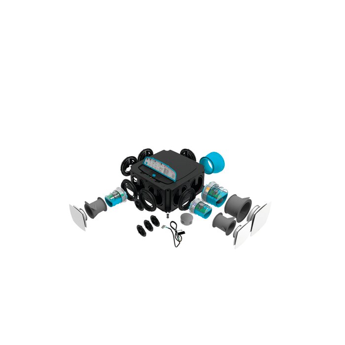 Kit VMC simple flux hygroréglable – ATLANTIC – Hygrogenius Flex – Avec 3 kits e-Twist&Go et bouches Line – Du T1 au T7-2