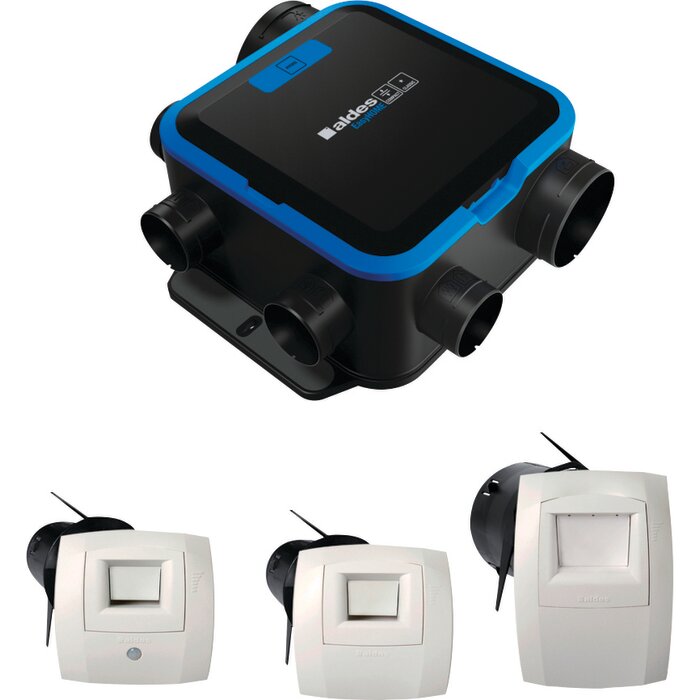 Groupe VMC simple flux hygroréglable – ALDES – EasyHOME HYGRO COMPACT Classic-1