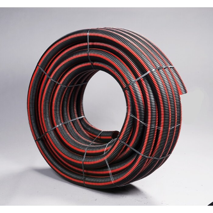 Gaine TPC rouge - Ø 90 mm - Courant faible - Couronne de 25 m - Electraline