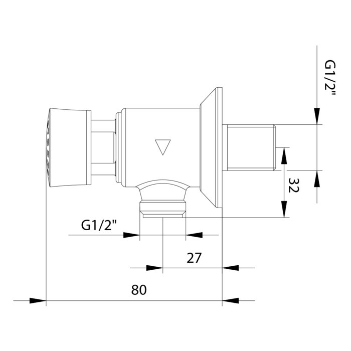 Robinet urinoir Presto P12 (A) fixation murale - Presto-1