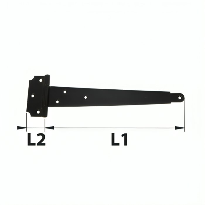 Penture anglaise – TORBEL – Acier zingué - Blanc - L.300 mm-1