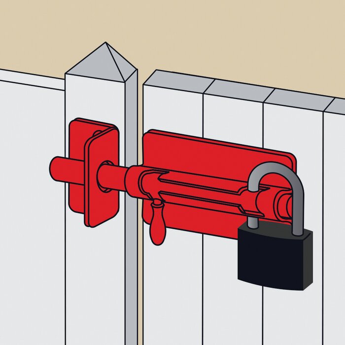 Verrou de box porte-cadenas - TORBEL - Ø 12 mm-3