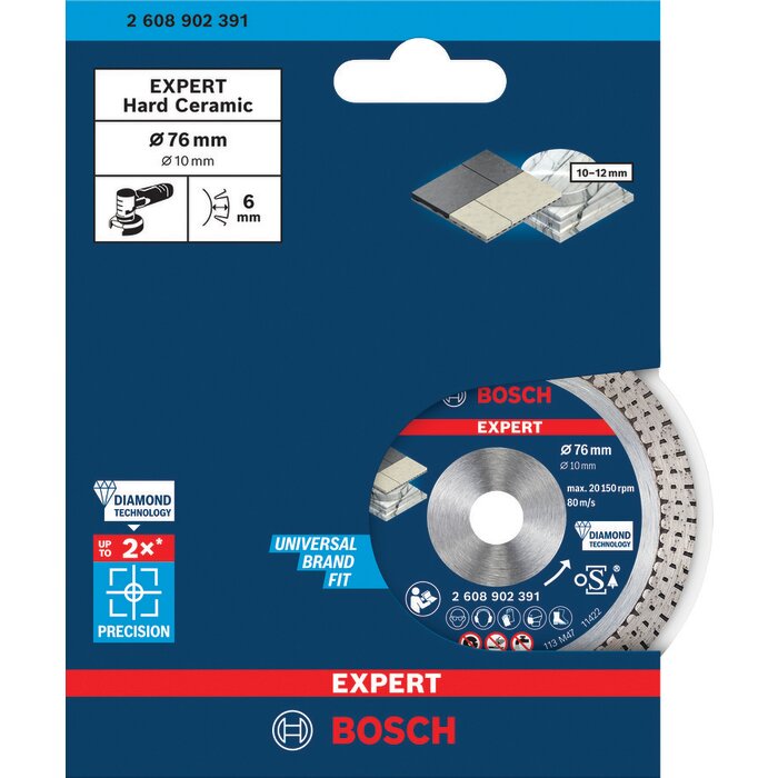 Disque à tronçonner - BOSCH - Diamanté - Ø 76 mm-2
