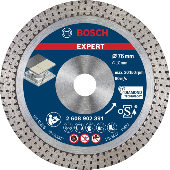Disque à tronçonner - BOSCH - Diamanté - Ø 76 mm-1