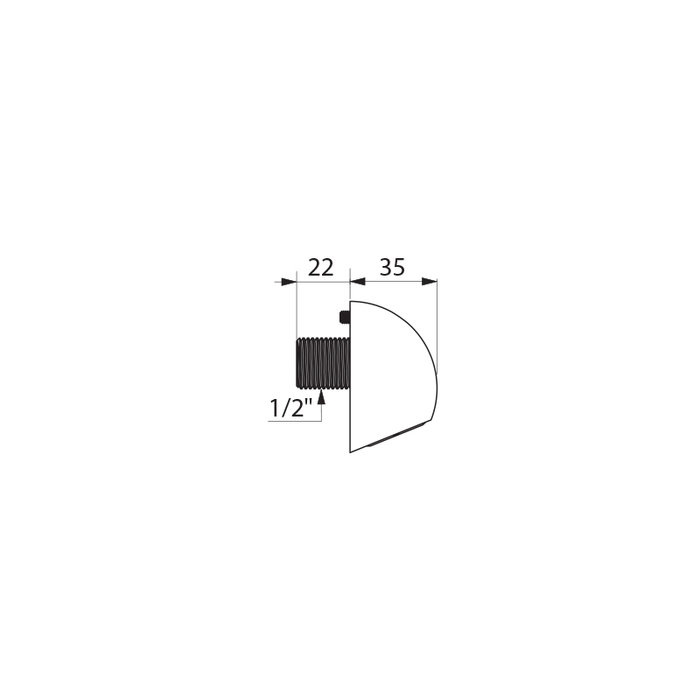 Pomme de douche - Round - DELABIE - Débit 6 l/min à 3 bar-1