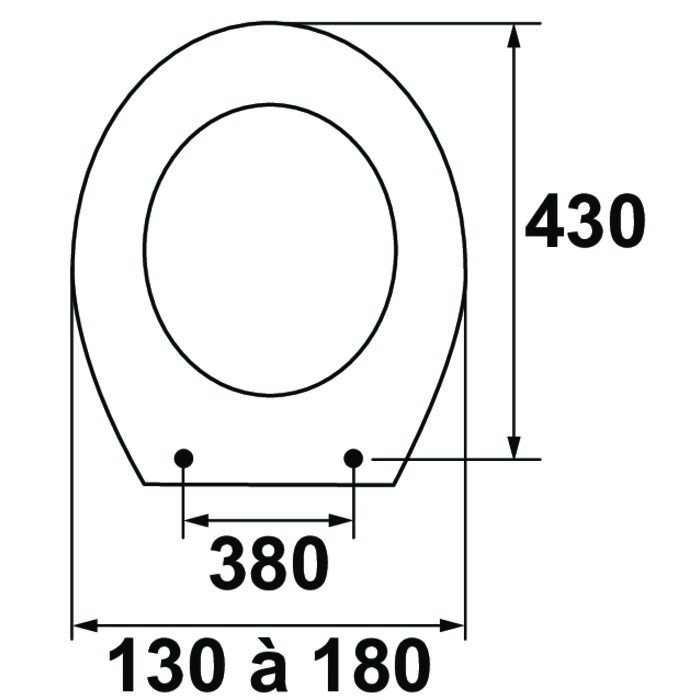 Abattant WC - SIDER - Double - l 43 x L 38 cm-1