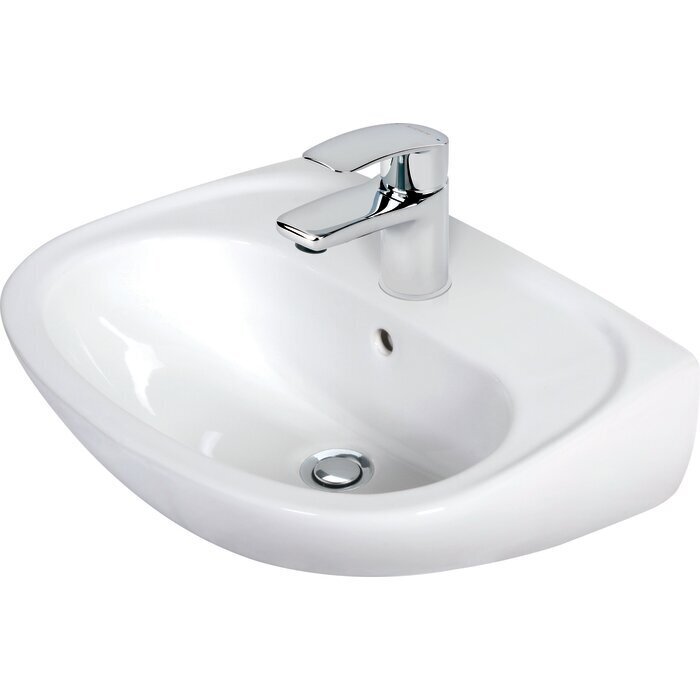 Pack lavabo complet – SIDER – Mitigeur PRIMA - 55 x 42 cm – Blanc / chromé-1