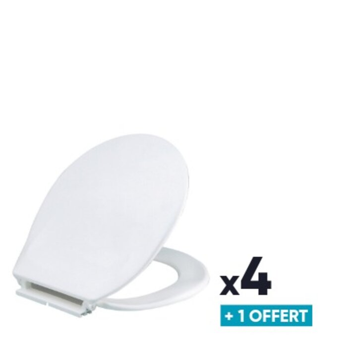 Lot de 5 abattants WC - SIAMP - Monaco - L. 44,5 x l. 37,5 cm-1