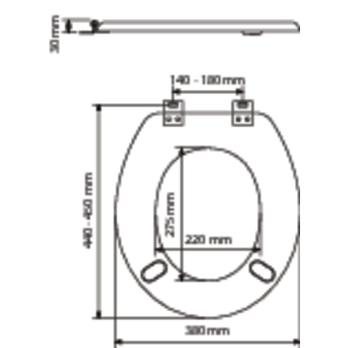 Abattant WC - OLFA - Simple - 44,7 x 38 cm-1