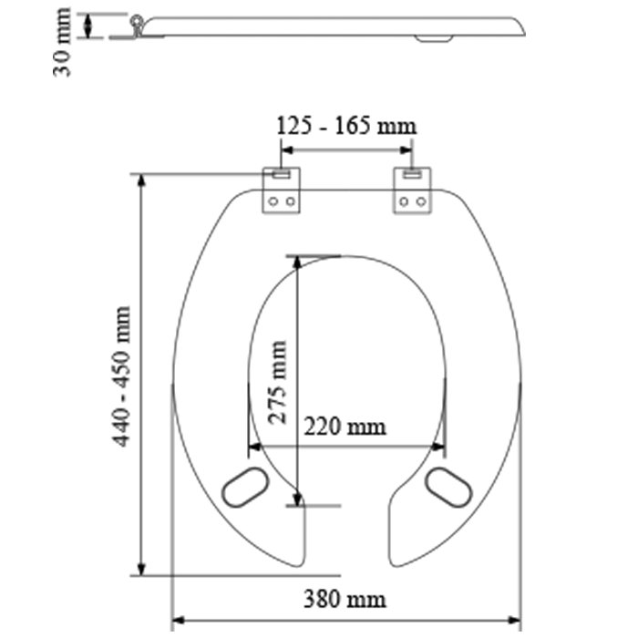 Abattant WC - OLFA - Simple - 44,7 x 38 cm-1