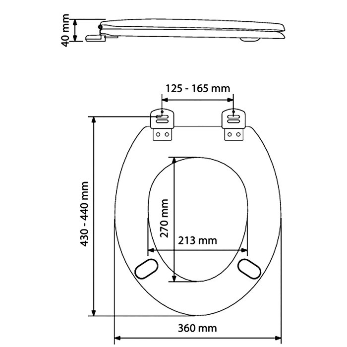 Abattant WC - OLFA - Double - 43,6 x 36 cm-1