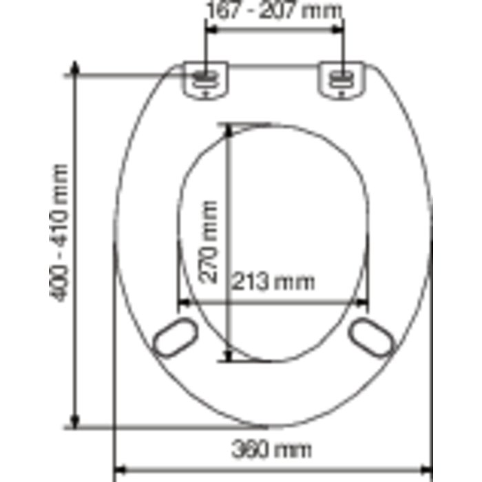 Abattant WC - OLFA - Double - 40 x 36 cm-1