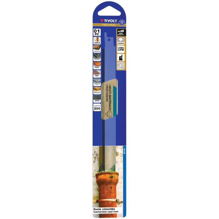 Lame de scie sabre diamant – TIVOLY – L. 200 mm-2