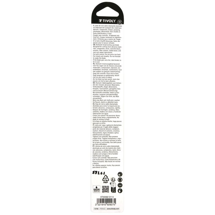 Lame de scie sabre diamant – TIVOLY – L. 200 mm-3